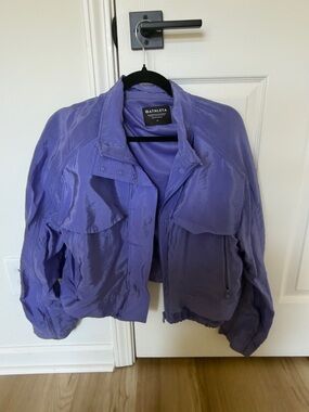 Athleta Lavender Packable Bomber Jacket